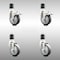 Service Caster 4 Inch 316SS Thermoplastic Rubber Swivel 1-7/8 Inch Stem Caster Lock Brake, 2PK SCC-SS316TTLEX20S414-TPRB-2-S-2-178 - alternate 1